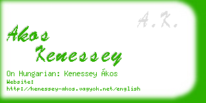 akos kenessey business card